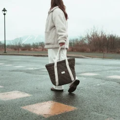 Dans Le Sac Handbags & Purses|Diaper Bags>Quilt Tote bag - Kaki