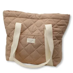 Dans Le Sac Handbags & Purses|Diaper Bags>Quilt Tote bag - Tan