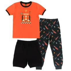 Kids/BOY Nano Pajamas & Bathrobes>Race Cars 3 Piece Pajamas 2-12y