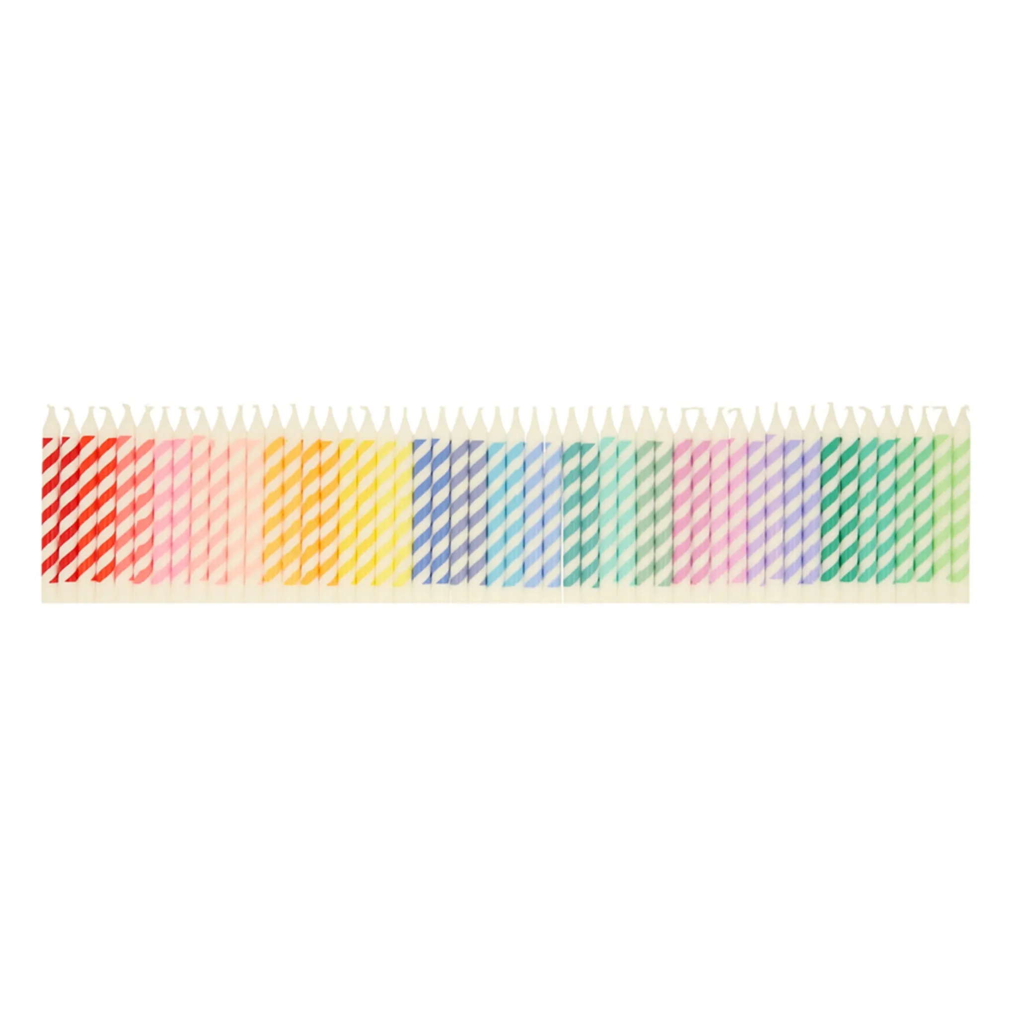 Meri Meri Rainbow Striped Mini Candles (50)
