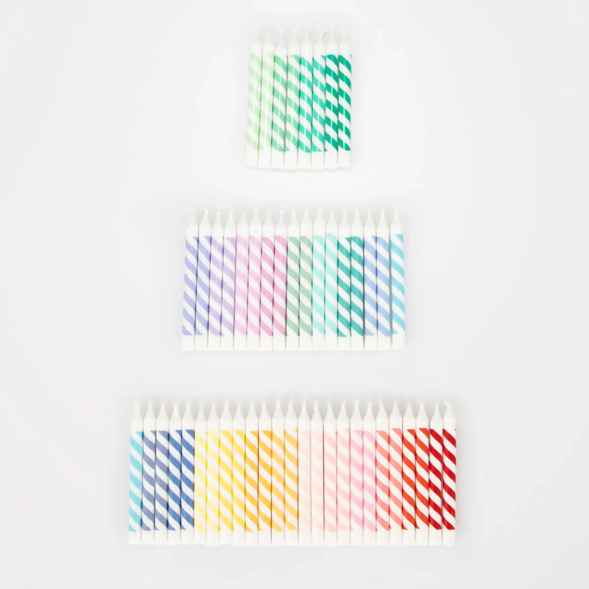 Meri Meri Rainbow Striped Mini Candles (50)