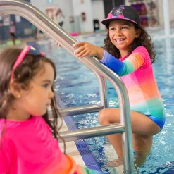 Kids Nano Rainbow Uv Ls Swimsuit 2-14