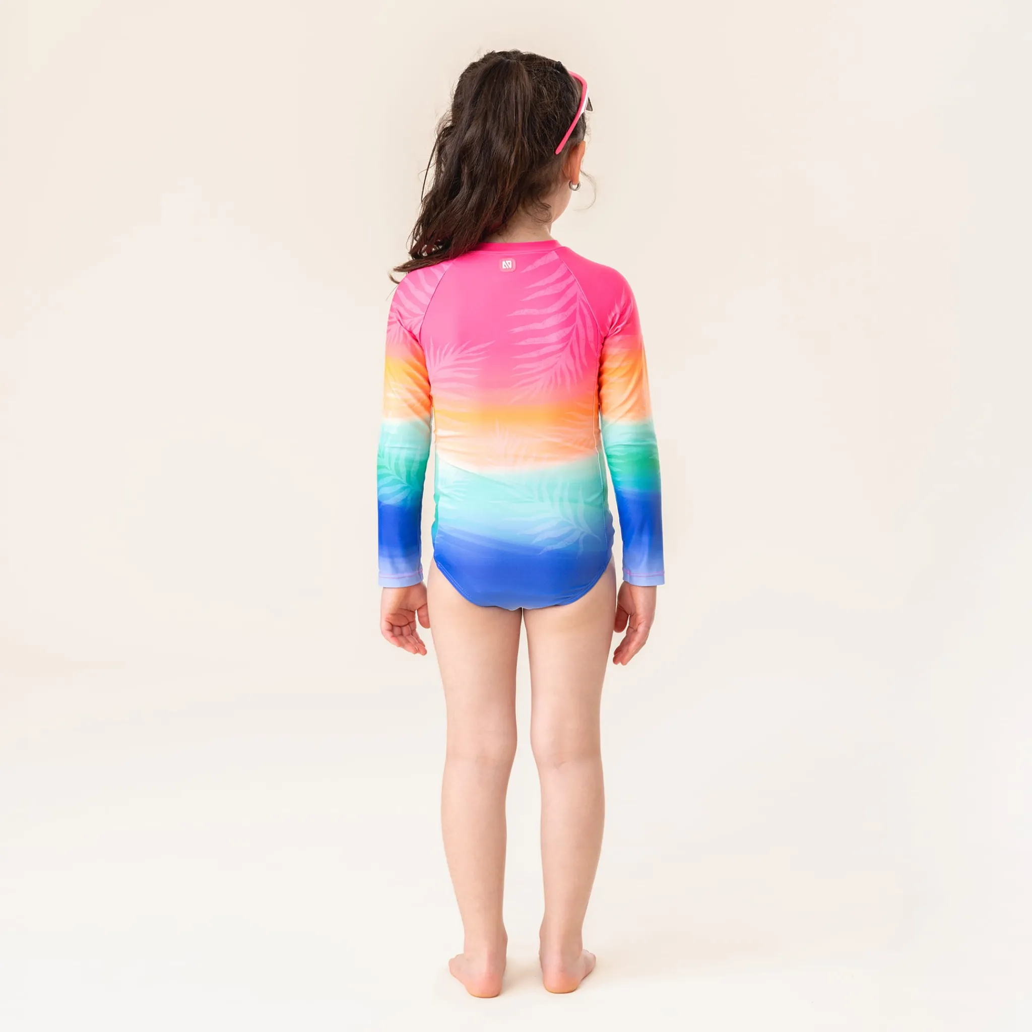Kids Nano Rainbow Uv Ls Swimsuit 2-14