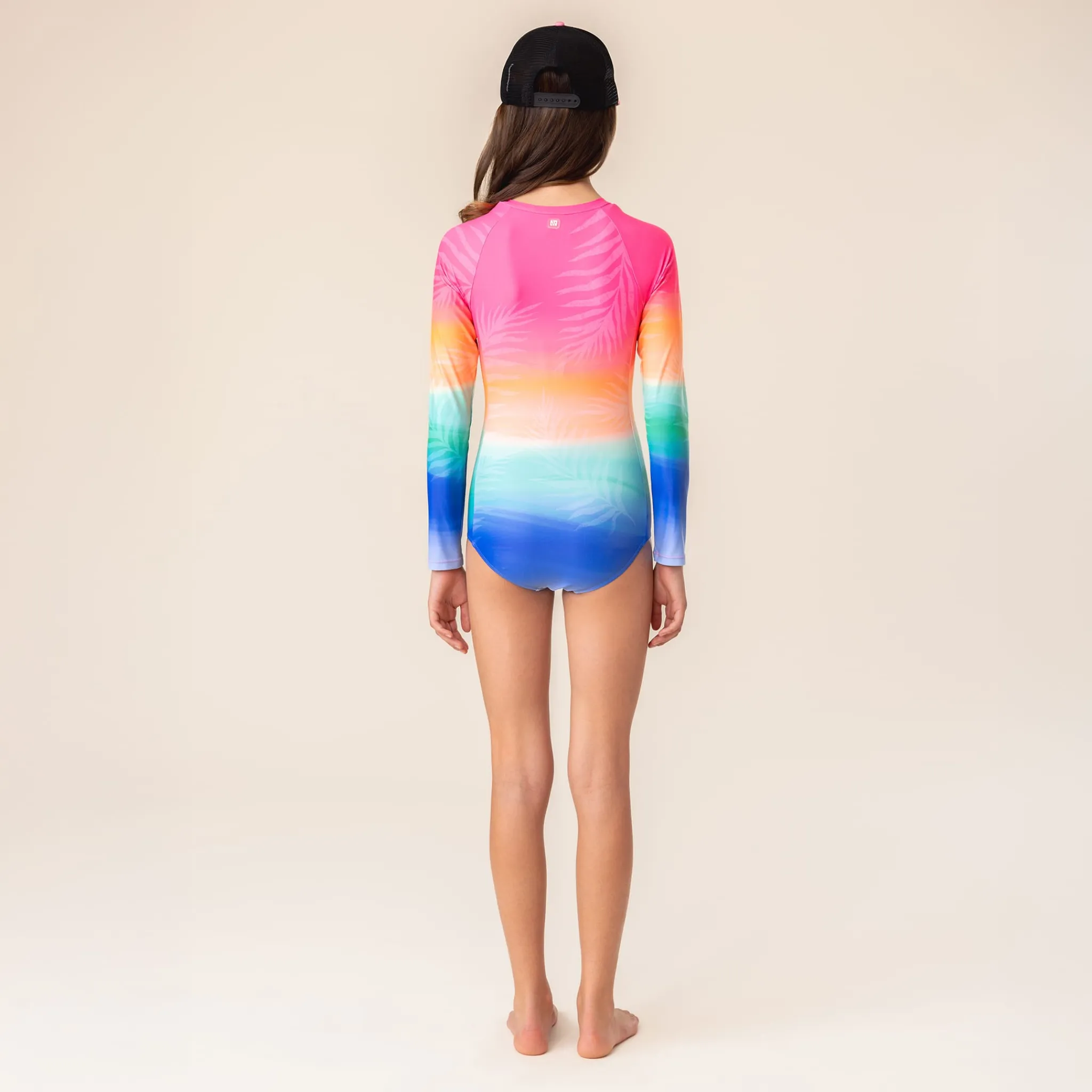 Kids Nano Rainbow Uv Ls Swimsuit 2-14