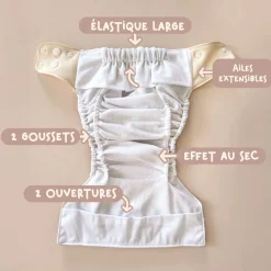 BOY La Petite Ourse Ravioli Cloth Diaper 10-35lb