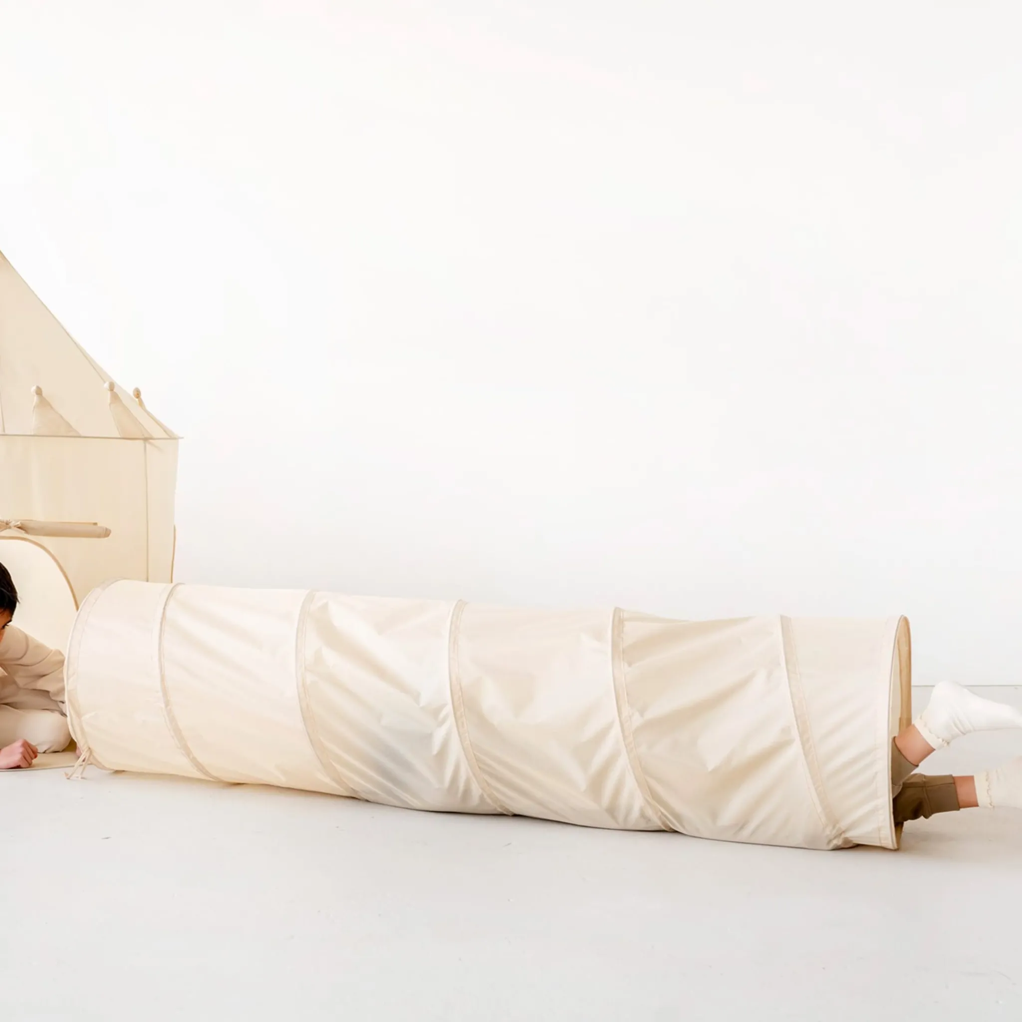 Kids 3 Sprouts Recycled Fabric Play Tunnel - Beige