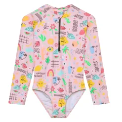 Kids Color Kids Retro Aop Uv Swimsuit 2-12