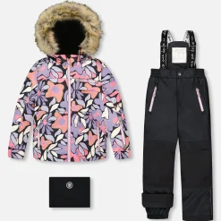 Kids Deux par Deux Outerwear|Snowsuits>Retro Flowers Snowsuit 2-6