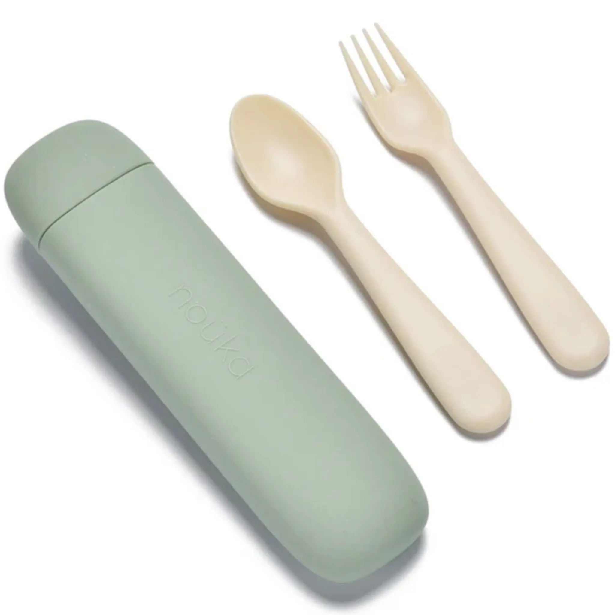 Kids Nouka Breastfeeding|Tableware>Reusable Utensil Set & Carry Case - Leaf