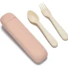 Kids Nouka Reusable Utensil Set & Carry Case - Blush