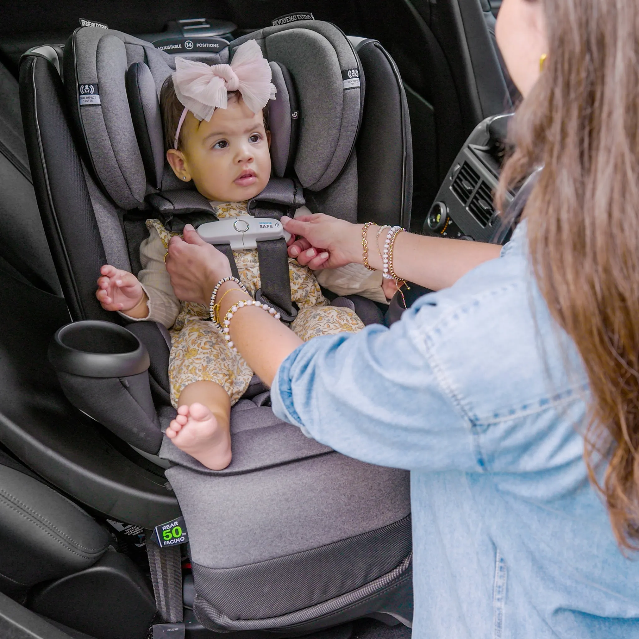 Kids Evenflo Car Seats & Booster Seats|Car Seats>Revolve360 Extend All-in-One Rotating Car Seat with SensorSafe - Onyx