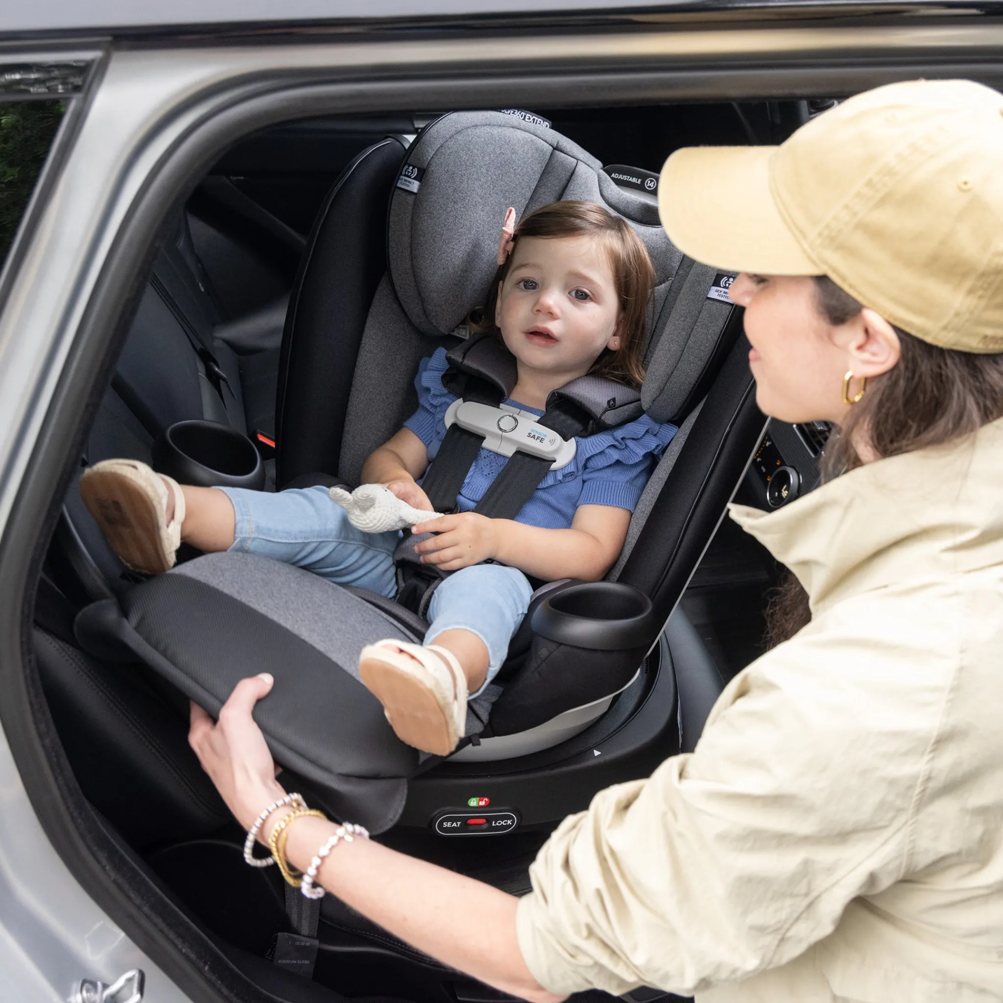 Kids Evenflo Car Seats & Booster Seats|Car Seats>Revolve360 Extend All-in-One Rotating Car Seat with SensorSafe - Onyx
