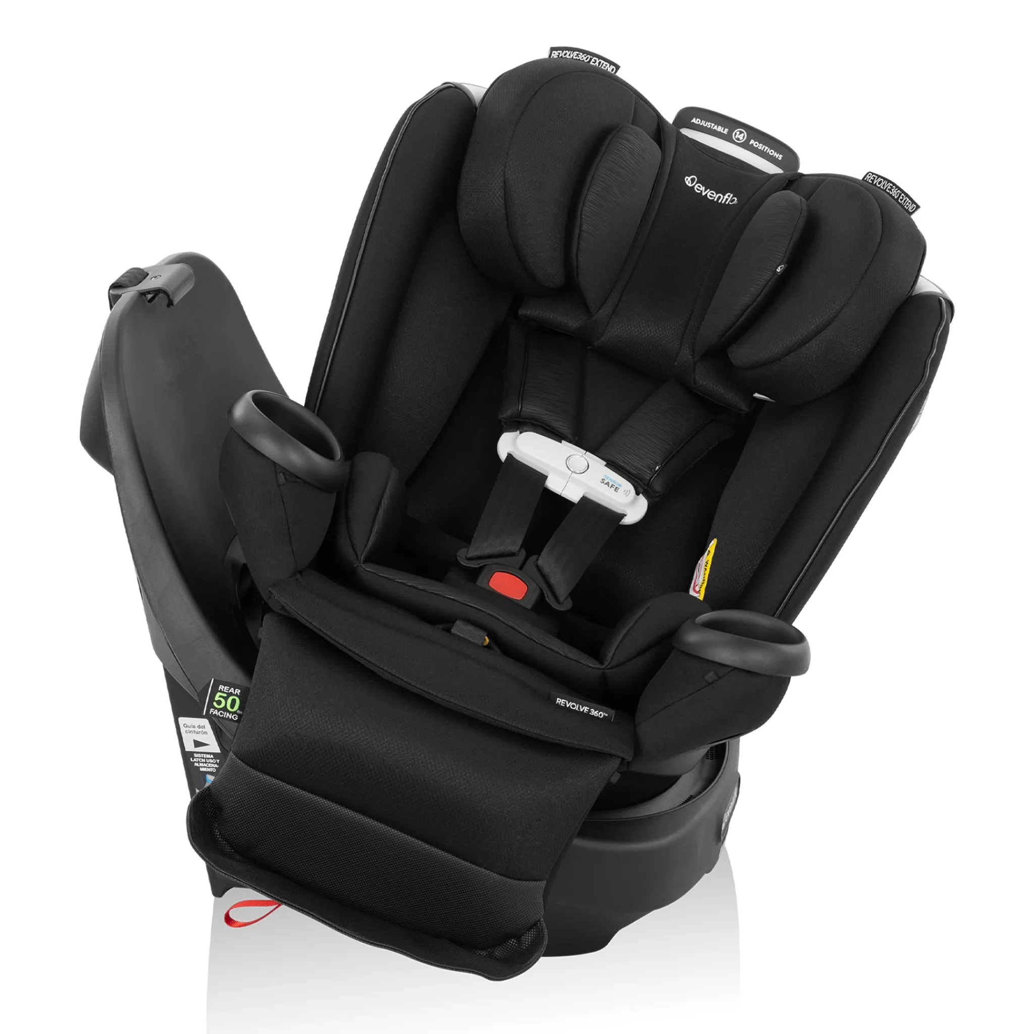 Kids Evenflo Car Seats & Booster Seats|Car Seats>Revolve360 Extend All-in-One Rotating Car Seat with SensorSafe - Onyx