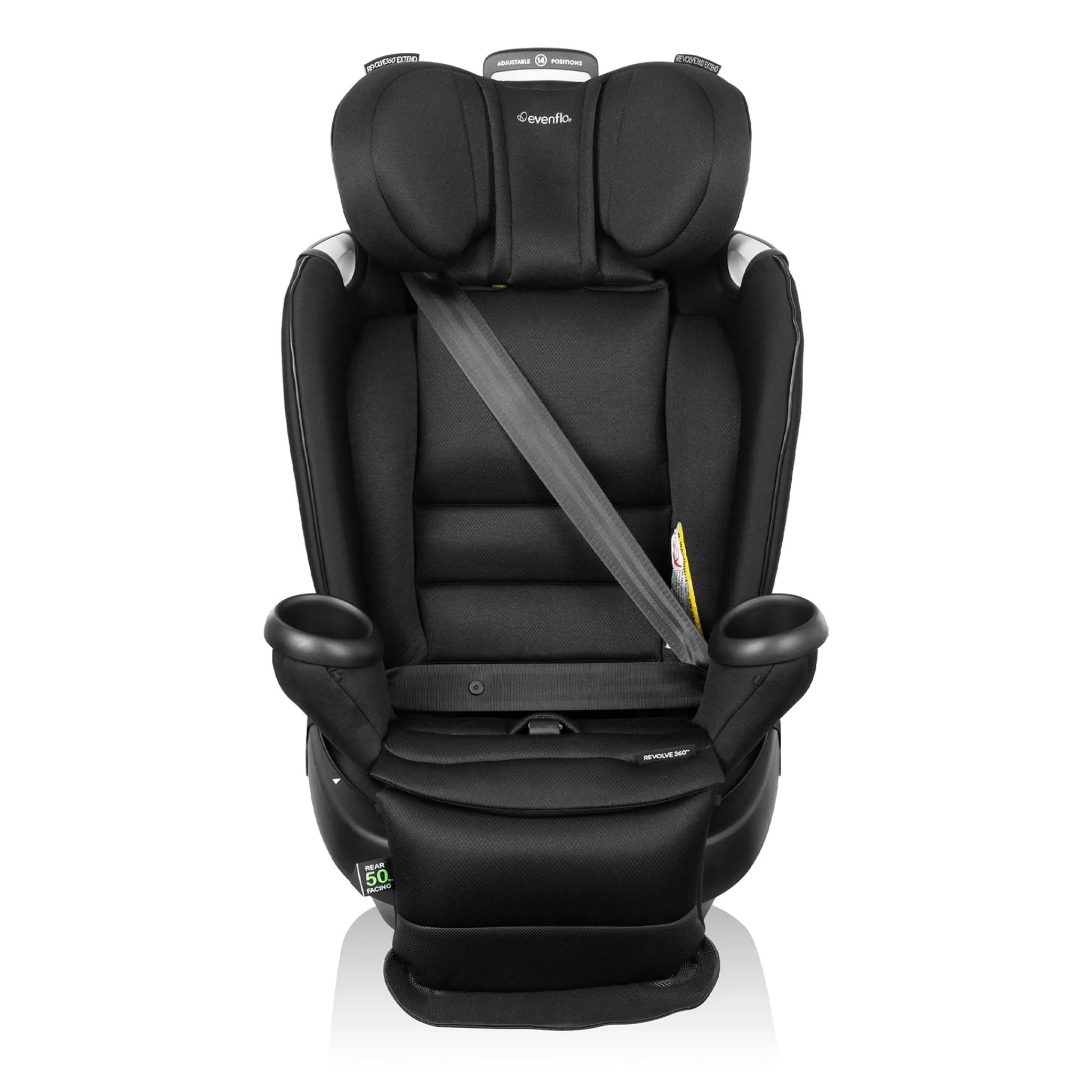 Kids Evenflo Car Seats & Booster Seats|Car Seats>Revolve360 Extend All-in-One Rotating Car Seat with SensorSafe - Onyx