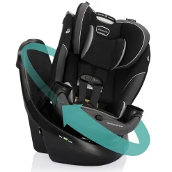 Kids Evenflo Revolve360 Slim 2-in-1 Rotating Convertible Car Seat - Canton Black