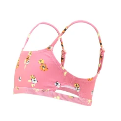 Kids Look Rib Flowers Bikini 3-14y