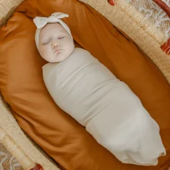Kids Copper Pearl Rib Knit Blanket - Moonstone