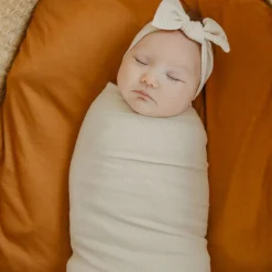 Kids Copper Pearl Rib Knit Blanket - Moonstone