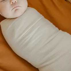 Kids Copper Pearl Rib Knit Blanket - Moonstone