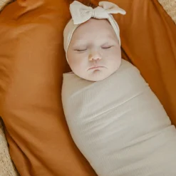 Kids Copper Pearl Rib Knit Blanket - Moonstone