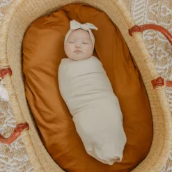 Kids Copper Pearl Rib Knit Blanket - Moonstone
