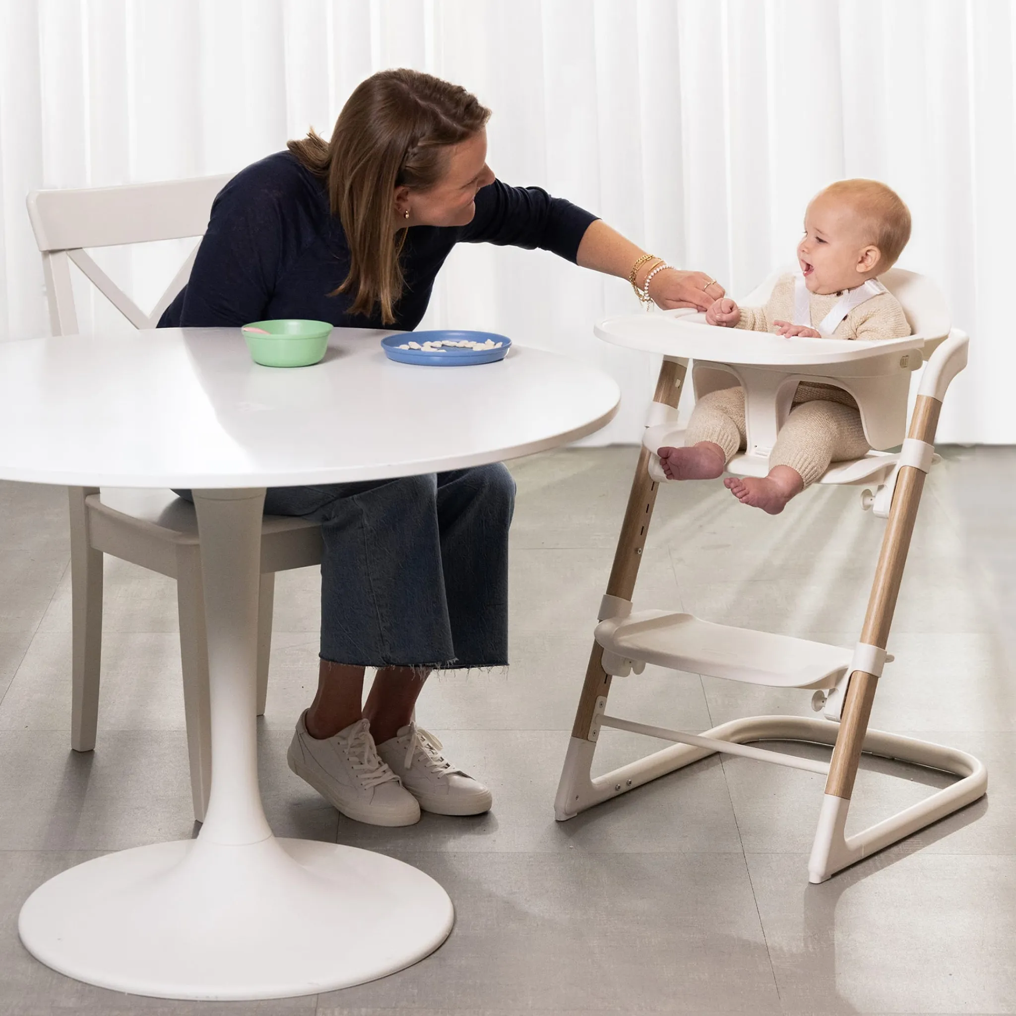 Evenflo RightSeat Multistage 3-IN-1 High Chair - Sea Salt White