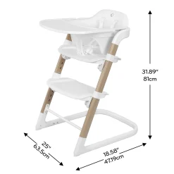 Evenflo RightSeat Multistage 3-IN-1 High Chair - Sea Salt White