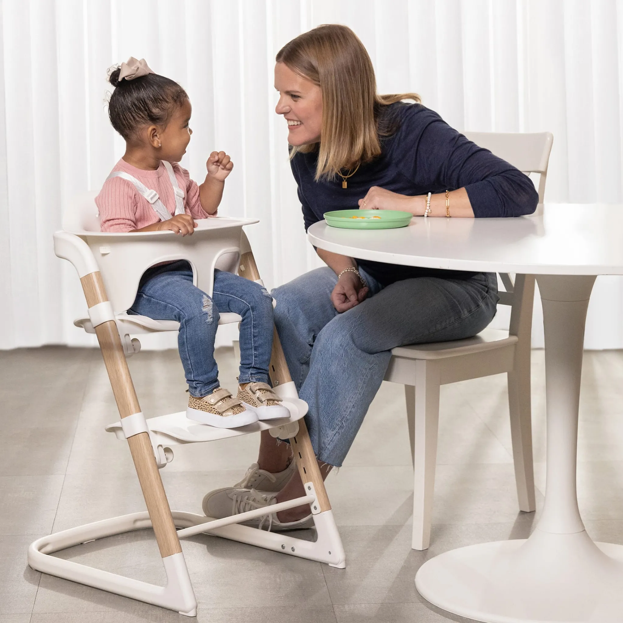 Evenflo RightSeat Multistage 3-IN-1 High Chair - Sea Salt White