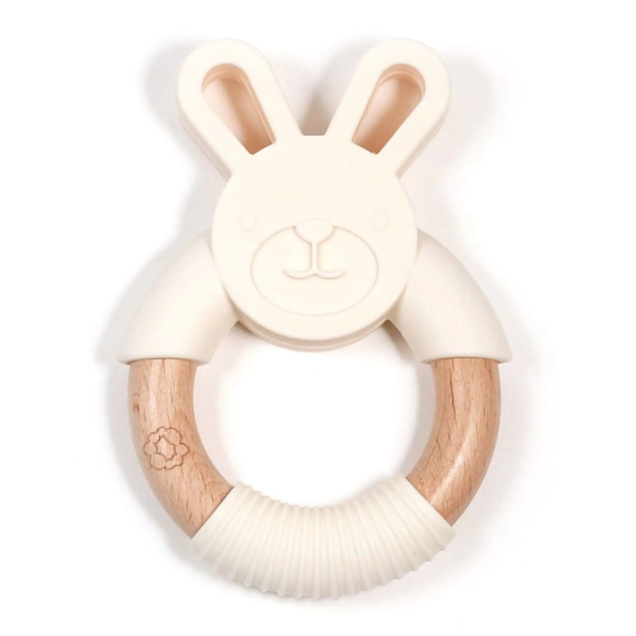 Bulle Ring Teether - Ivory Bunny