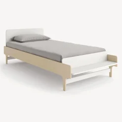 Oeuf Twin, Full & Queen Beds>River Twin Bed - Whte/ Natural