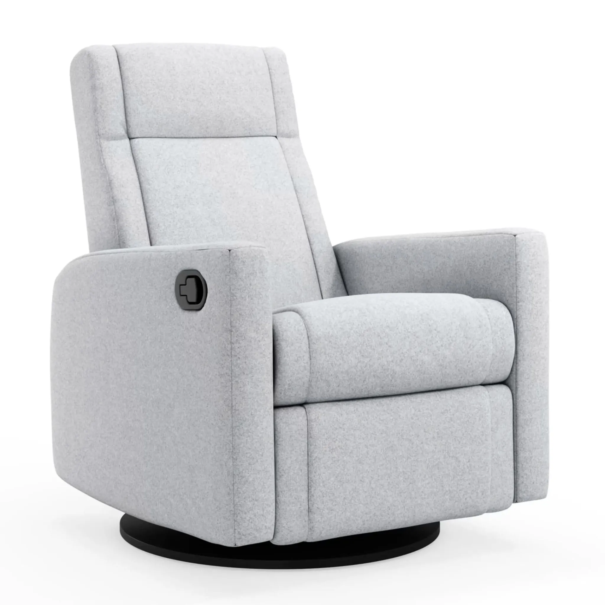 Jaymar BB Gliders & Rocking Chairs|Gliders & Rocking Chairs>Rocking and Swivel Armchair Nelly - Arlo Heather Silver / Black