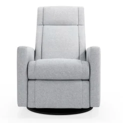 Jaymar BB Gliders & Rocking Chairs|Gliders & Rocking Chairs>Rocking and Swivel Armchair Nelly - Arlo Heather Silver / Black