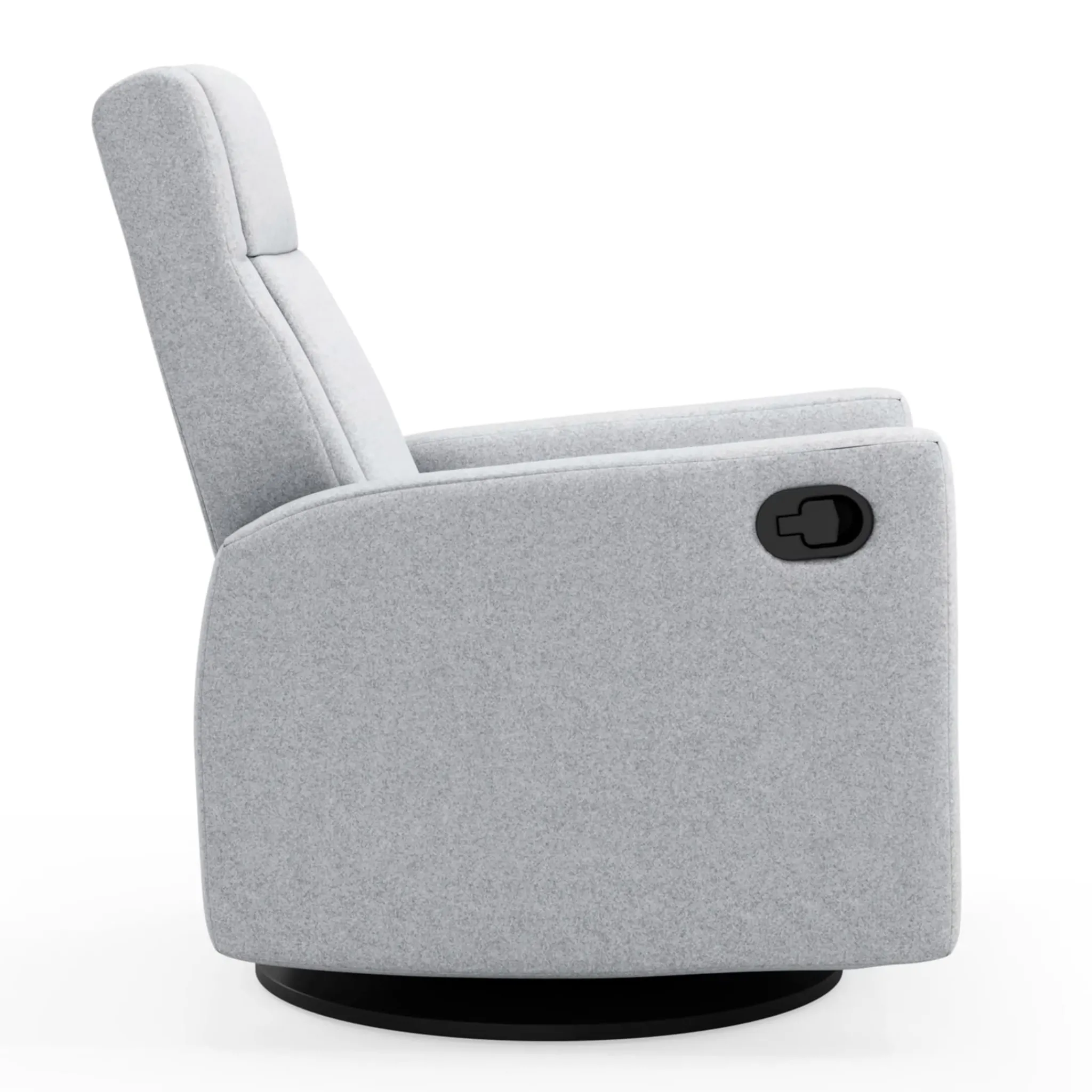 Jaymar BB Gliders & Rocking Chairs|Gliders & Rocking Chairs>Rocking and Swivel Armchair Nelly - Arlo Heather Silver / Black