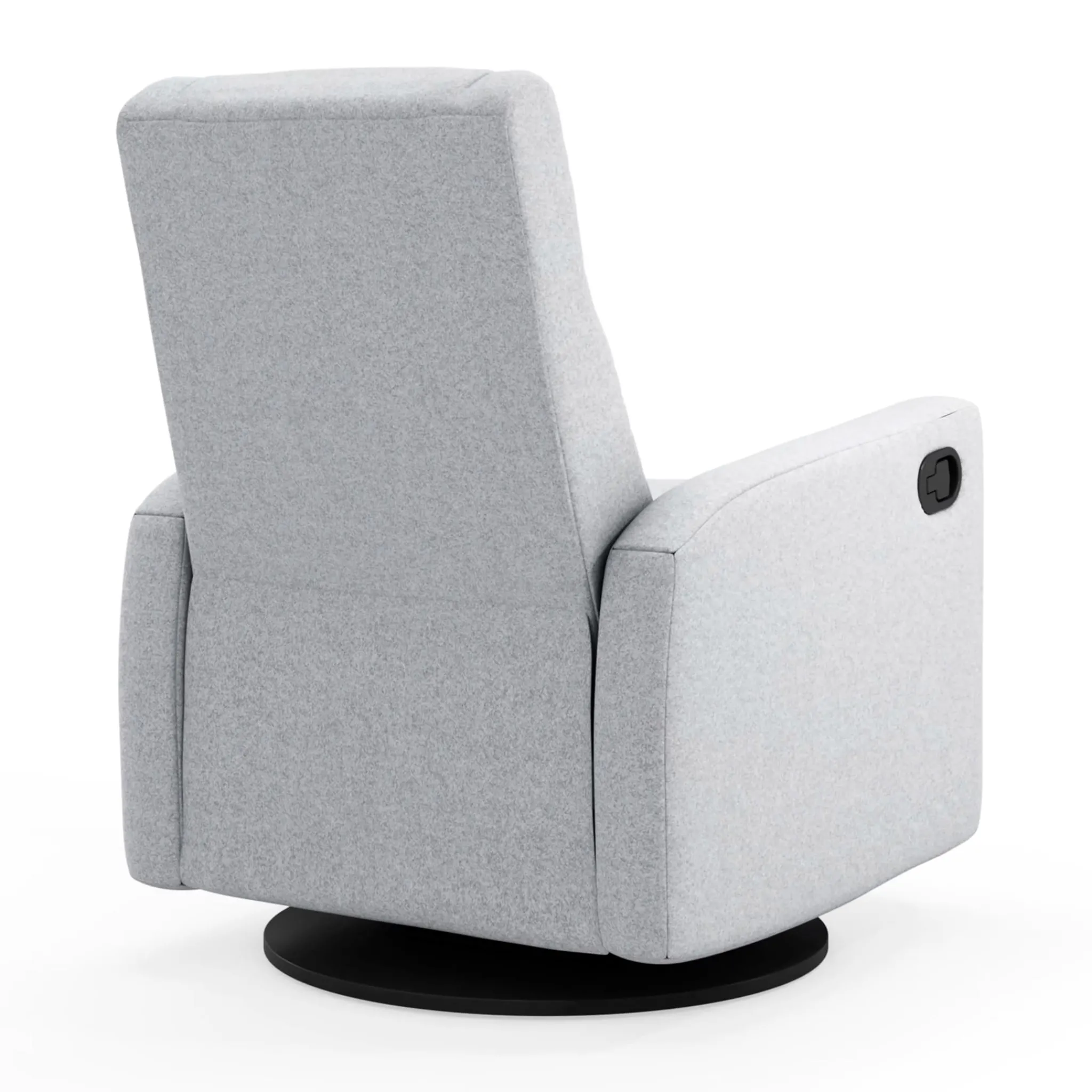Jaymar BB Gliders & Rocking Chairs|Gliders & Rocking Chairs>Rocking and Swivel Armchair Nelly - Arlo Heather Silver / Black