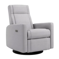 Jaymar BB Gliders & Rocking Chairs|Gliders & Rocking Chairs>Rocking and Swivel Armchair Nelly - Como Dove Grey / Black - Motorized Electric