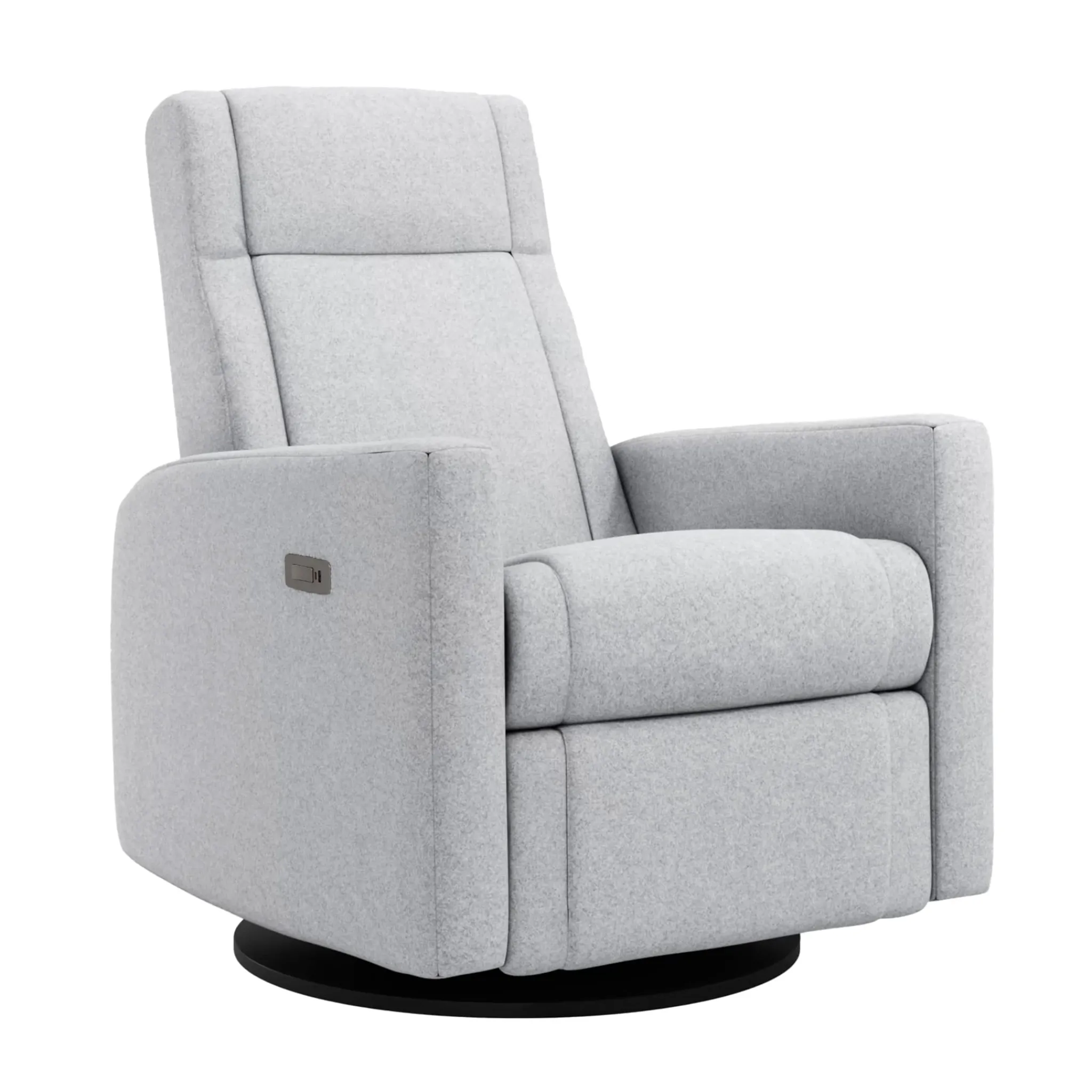 Jaymar BB Rocking and Swivel Armchair Nelly - Arlo Heather Silver / Black - Motorized Electric