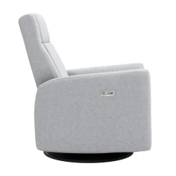 Jaymar BB Rocking and Swivel Armchair Nelly - Arlo Heather Silver / Black - Motorized Electric