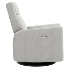 Jaymar BB Rocking and Swivel Armchair Nelly - Nubia Silver / Black - Motorized Electric
