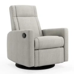 Jaymar BB Gliders & Rocking Chairs|Gliders & Rocking Chairs>Rocking and Swivel Armchair Nelly - Nubia Silver / Black