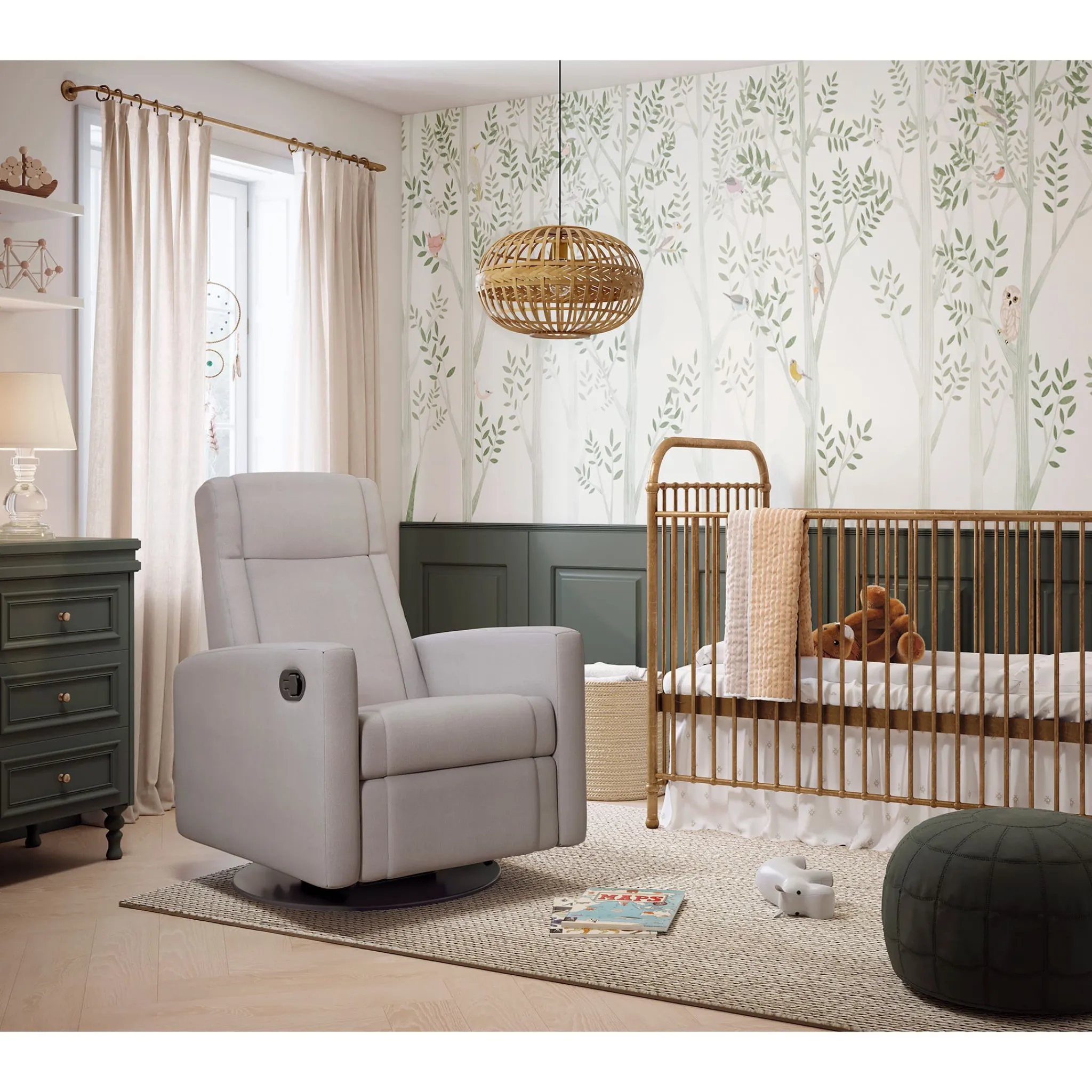Jaymar BB Gliders & Rocking Chairs|Gliders & Rocking Chairs>Rocking and Swivel Armchair Nelly - Nubia Silver / Black