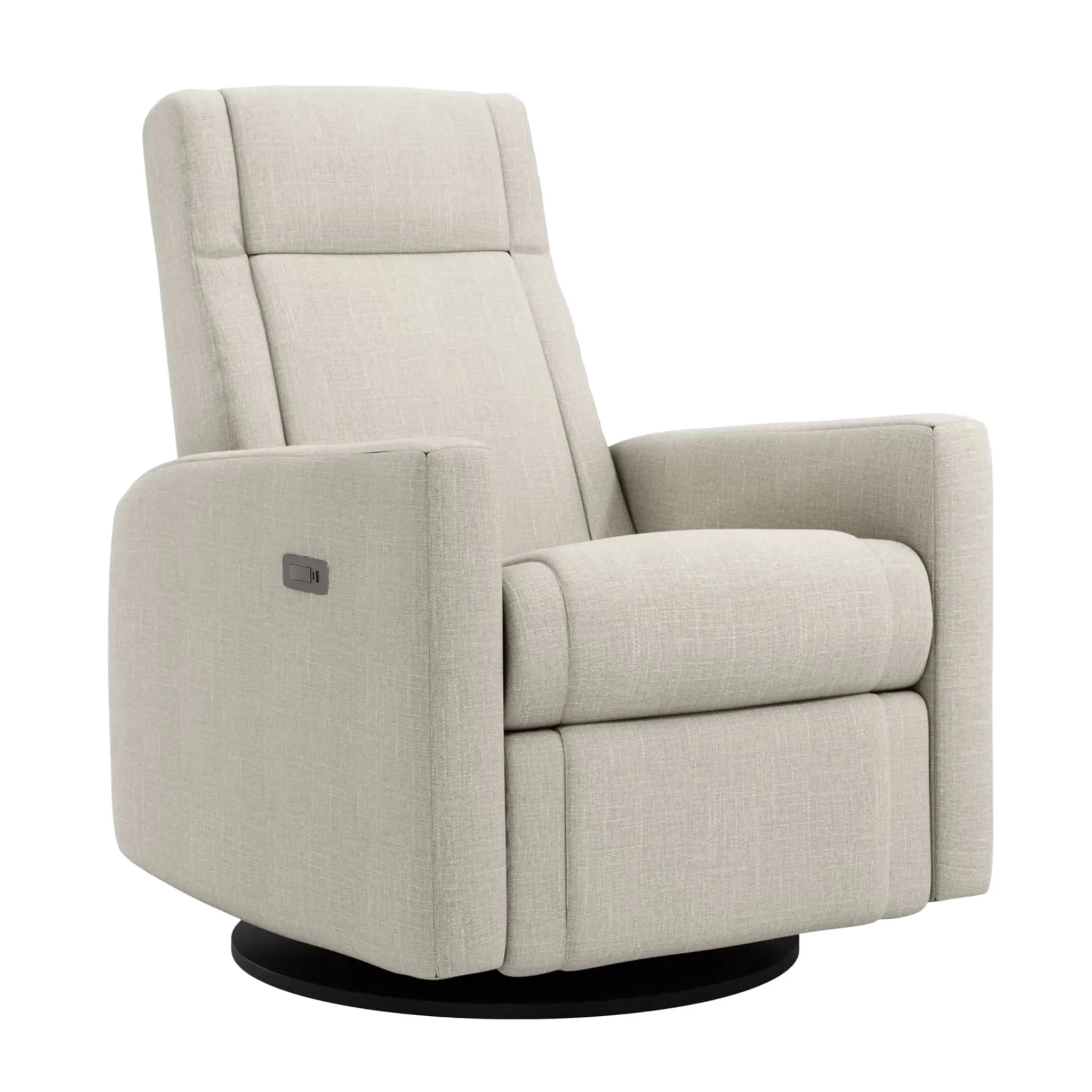 Jaymar BB Gliders & Rocking Chairs|Gliders & Rocking Chairs>Rocking and Swivel Armchair Nelly - Nubia Ivory / Black - Motorized Electric