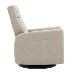 Jaymar BB Rocking and Swivel Armchair Nelly - Breather Driftwood / Black - Motorized Electric