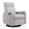 Jaymar BB Rocking and Swivel Armchair Nelly - Como Dove Grey / Black