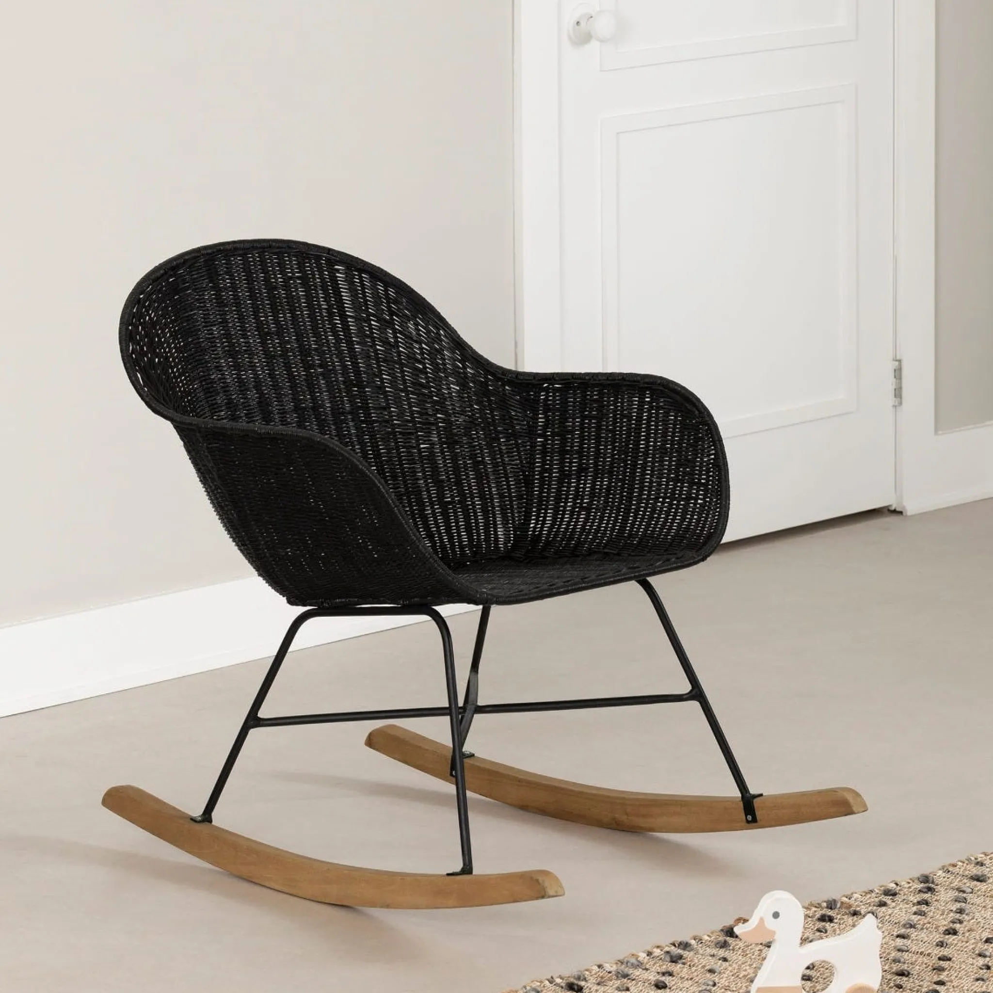 South Shore Rocking Chair - Balka Black Rattan