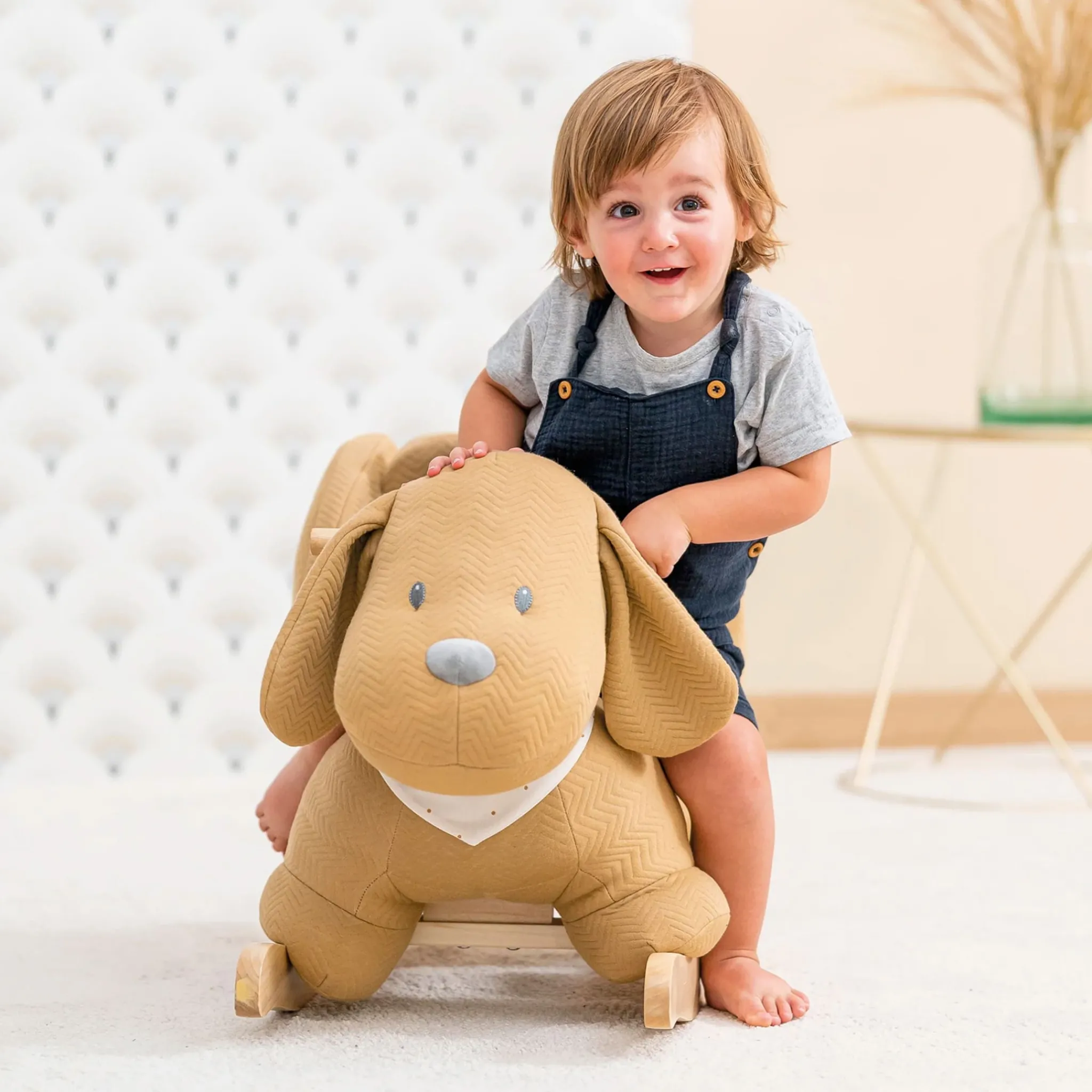 Nattou Swings & Rockers>Rocking Toy Dog Charlie - Caramel