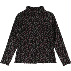 Kids Look Romance Flowers Turtle Neck714