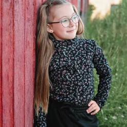 Kids Look Romance Flowers Turtle Neck714