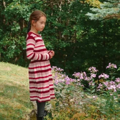 Kids Look Romance Striped Knit Dress7-14
