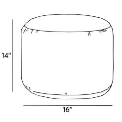 Arico Kid'S Tables & Chairs>Round Ottoman And Footrest-Bla