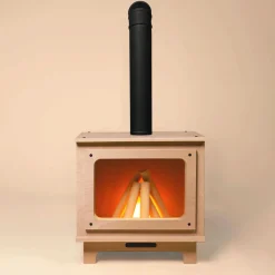 Oramood Rustik Fireplace - Naturel/Black